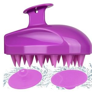 NEW 3 in 1 Facial Cleansing Brush, Wet and Dry Shampoo Brush Scalp Massage Brush